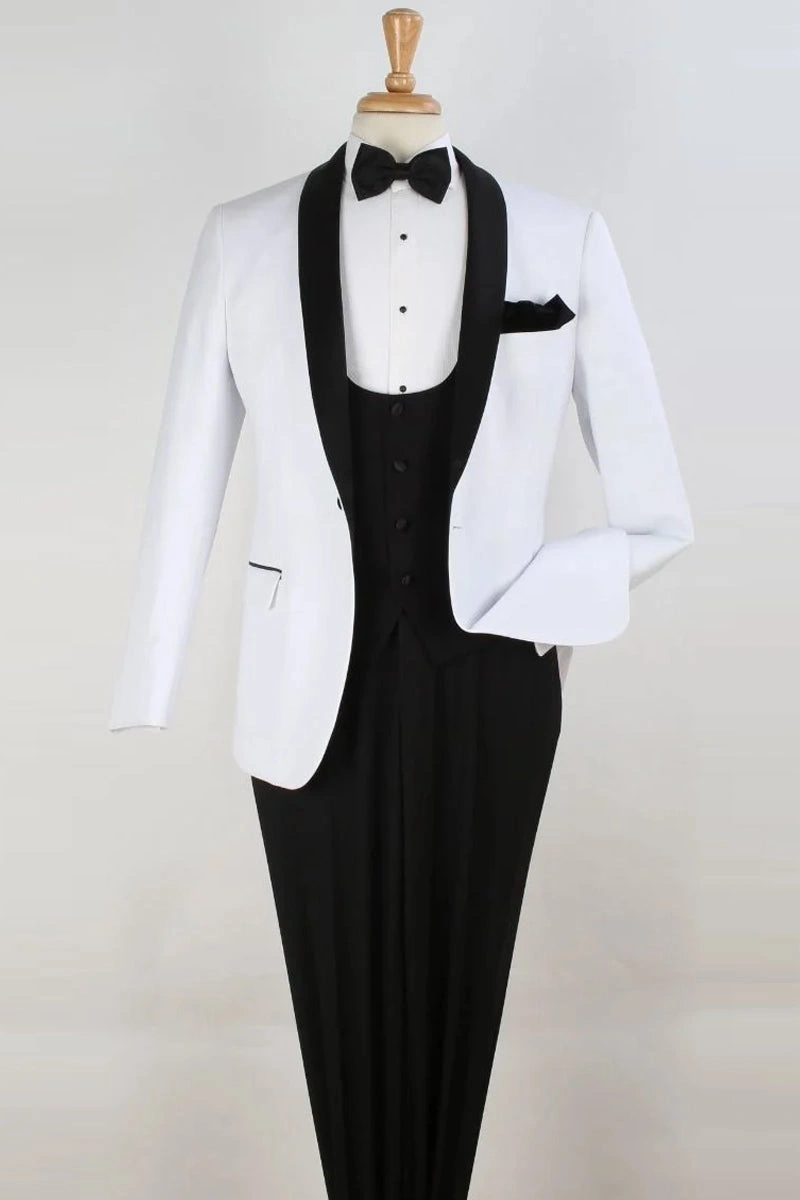 Hvide Tuxedo Vest – Elegant V-Neckern med En Knap